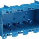 Carlon B468R Work Outlet Box, 4 Gang, 7.57-Inch Length by 2.89-Inch Width by 3.56-Inch Depth, Blue