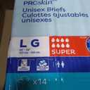 TENA Proskin Incontinence Super Briefs, Adult Diapers, Super Absorbency, Bladder Leaks Control, Large, 56 count