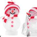 2 x Angoily USB Snowman, USB Christmas Tree for Desk, 2 Pcs Snowman Night Light, Christmas Tree for Computer Colorful Glowing Cartoon Lamp for Bedroom Living Room Xmas Party Led Cute Room Decoration