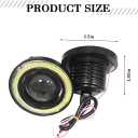 2PCS Car Angel Eye Fog Light, 2.5" Round COB LED Super Bright Vehicle Fish Eye DRL Fog Lamp Bulb, Anti-Vibration Daytime Running Light with Halo Rings, Universal Fit (White/Red)