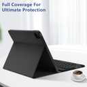 TQQ for iPad Air 13-inch (M4/M3/M2, 2026/2025/2024) & Pro 12.9 inch Case with Keyboard, Keyboard case for 12.9-inch iPad Pro 6th/5th Gen - with Pencil Holder for iPad Air 13-inch 2026 (Black)
