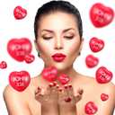 Zubebe 48 Pcs Christian Heart Stress Balls Bulk, John 3: 16 Jesus Loves You Foam Squeeze Balls, Religious Gifts for Sunday School Church Baptism First Communion Easter Vbs Party Favors (Red)