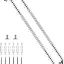 48 Inch Anti Slip Shower Grab Bar, 2 Pack Munzong Bathroom Grab Bar for Showers, Brushed Nickel Knurled Handicap Balance Bar,Safety Hand Rail Support Elderly Senior Assist Bath Handle