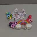 DecoSet My Little Pony Over The Rainbow Signature Cake Topper, 4 Piece Decoration, Dash, Pinkie Pie, and Twilight Sparkle, Coin Bank, Collectable Figurines For Birthday