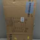 ELAFROS Heavy Duty Plastic Utility Cart 34 x 17 Inch - Work Cart Tub Storage W/Deep Shelves and Full Swivel Wheels Safely Holds up to 550 lbs - 2 Tier Service Cart for Warehouse,Garage, Cleaning (Black)