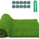 Realistic Artificial Grass Rug Indoor Outdoor: Fake Grass Turf with Drainage Holes, Pet-Friendly Dog Grass Mat, Perfect for Garden Lawn Balcony Patio Backyard Landscape Decoration, 4FT x6FT