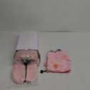 Travel Pillow and Blanket Set Neck Pillows Travel Essentials with Sleep Mask for Airplane Car Memory Foam Pink