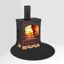 FLASLD Wood Burning Stove Pad, Fire Pit Mat Under Grill Pad, Fireproof Corner Fireplace Mat Hearth Stove Rug Protects Floors, Decks and Patios from Sparks Embers