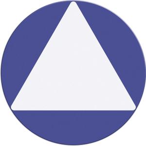 Unisex Blue Restroom ADA Sign, California Title 24 Compliant All Gender Door Sign, Outdoor and Inside Toilet Wall Sign for Business Office Mall Home, Circle Contains White Triangle 12" x 12"