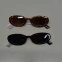 MIYYA Tiny Small 90s Sunglasses for Women Men Retro Oval Tinted Glasses
