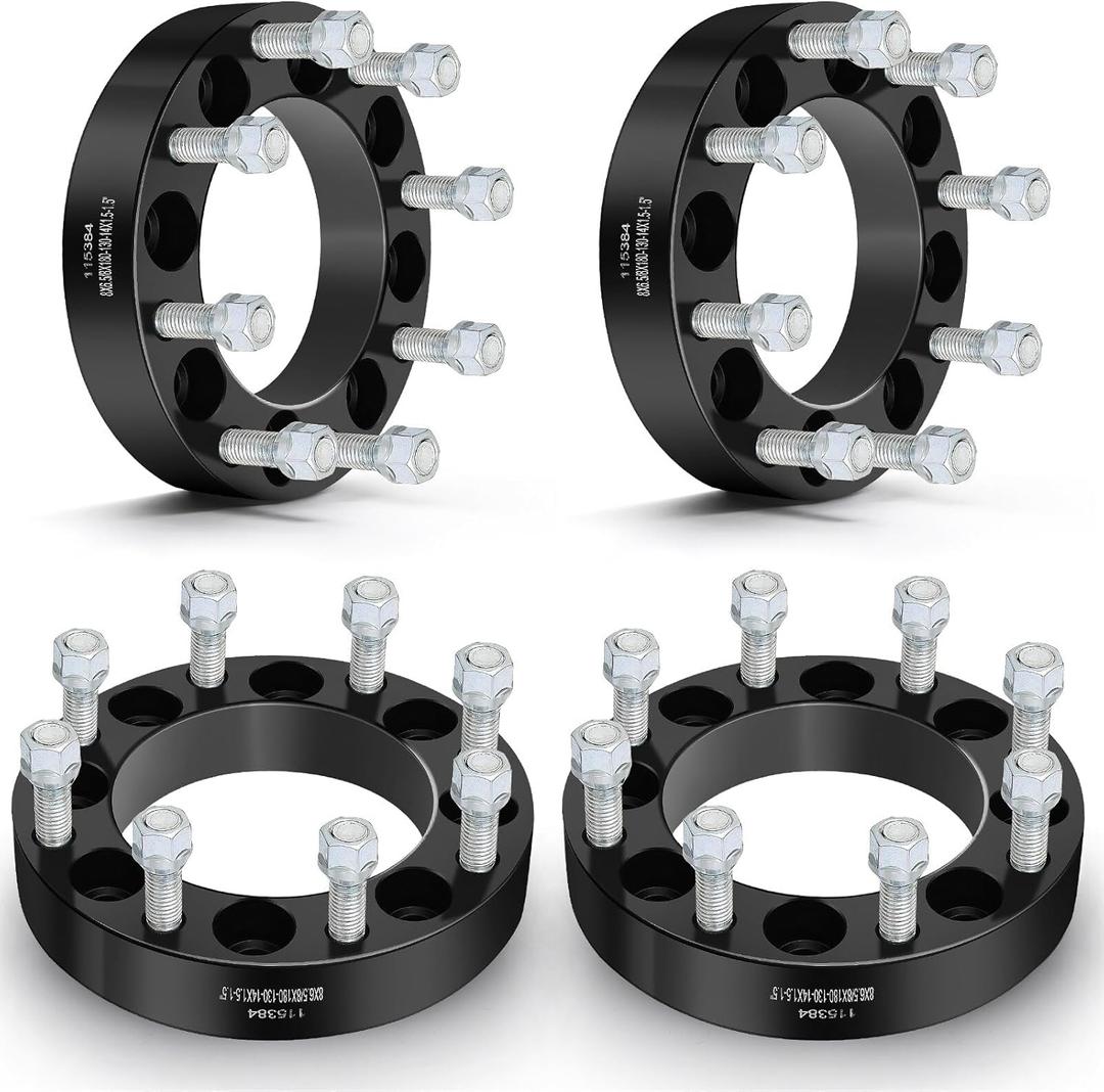 ECCPP 4PCS 8 Lug 8x165.1mm to 8x180mm Wheel Spacers Adapters 1.5" inch 8x6.5 to 8x180 Fit for Chevrolet Silverado 2500HD 3500HD for Suburban Sierra 1500HD 3500HD for GMC Yukon XL 2500
