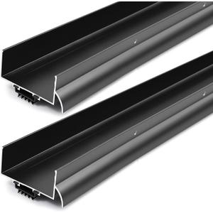 2Pcs 36" × 2-1/4" Aluminum U-Shaped Door Bottom Drip Cap Seal Waterproof