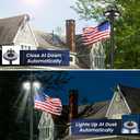 Heavy Duty 25 FT Flag Pole with Solar Light, Extra-Thick Aluminum, 100 MPH Wind Resistant, Includes 5x3 ft Nylon Embroidered Flag, Waterproof FlagPole Kit for Outside House
