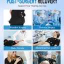 Magnetic Post Surgery Shirt for Men Women Tear Away Clothing Easy One-Handed Dressing Shoulder Surgery IV Access Dialysis (Black, M)