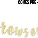 LINGTEER Arrows or Bows Gold Glitter Cursive Script Bunting Banner Baby Shower Gender Reveal Boy or Girl Party Decoration Table Wall Sign - NO DIY REQUIRED.