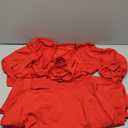 Plus Size Women's 2 Piece Red Outfits Casual Long Sleeve Wrap Crop Top Maxi Long Dress Flowy Matching Sets, Size Medium