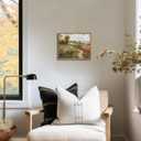 OIQArtOIQ Framed Wall Art Vintage Wall Decor Wildflower Fields Canvas Art Spring Florals Pictures Cottage Paintings Landscape Prints Countryside Artwork For Kitchen Bedroom Living room (8x10 in, Pastoral Pathway)