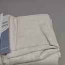 Nanspring Beige White Linen Curtains 96 Inches Long for Living Room Semi Sheer Linen Blend Curtains Back Tab Rod Pocket Light Filtering Farmhouse Coastal Decor Curtain for Bedroom 60x96, 2 Panels