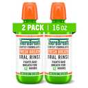 TheraBreath Fresh Breath Mouthwash, Mild Mint Flavor, Alcohol-Free, 16 Fl Oz (2-Pack)