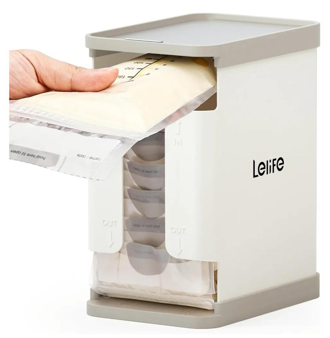 Breastmilk Freezer Organizer | Breastmilk Storage Container Storing System for Freezing Breastmilk | Use with Standard Milk Bags (White)