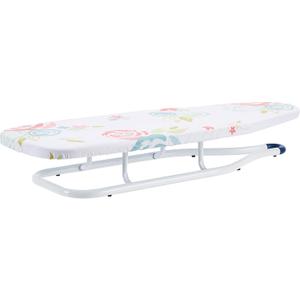 Amazon Basics Foldable Space Saving Ironing Board Tabletop with Non-Slip Feet, 77x29 cm, White, Floral