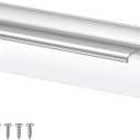 Hicarer 1 Pc 30" Chrome Framed Shower Door Replacement Drip Rail with Vinyl Sweep, Shower Door Water Deflector with Bottom Seal, Applied Mounting Tape and Screws (Silver)