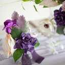 Ling's moment Flowers 25pcs Fake Gardenia Lilac & Purple Flowers Artificial Flowers with Stem, Fake Flower for DIY Wedding Decorations Centerpieces Bouquets Boutonnieres