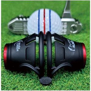 360-Degree Golf Ball Marker Alignment Tool Kit - Triple Line Stencil with 3-Color Pens and Gift Box