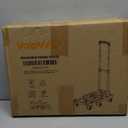 Voipvvii Folding Hand Truck 500lbs, Portable Heavy Duty Dolly Cart, 6 Wheels Collapsible Luggage Cart with 2 Elastic Ropes  Compact Trolley Cart for Easy Moving  Ideal Hand Cart for Travel and More