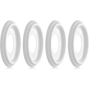 4 Packs Molded Nylon Ceiling Medallion for Light Fixtures and Ceiling Fans, 10"OD x 4"ID x 1-2/ 8 "P (Fits Canopies up to7-1/ 4") (White）