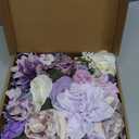 AmyHomie Artificial Purple Flowers Combo Silk Mix Peony Rose Hydrangea Fake Flowers w/Stem for DIY Wedding Bouquets Centerpieces Arrangements Table Party Bridal Baby Shower Home Fall Decor
