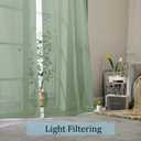 OWENIE Sage Green Sheer Curtains 96 Inches Long 2 Panels Set, Elegant Sheer Curtains for Bedroom Living Room, 2Pcs Each 42" W x 96" L,Total Wide 84 Inch, Sage Green