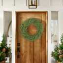 Artificial Christmas Wreath for Front Door - 24 Inch Norfolk Pine Winter Wreaths with Pine Cones Faux Greenery for Wall Window Porch Farmhouse Home Holiday Indoor Outdoor Modern Decor