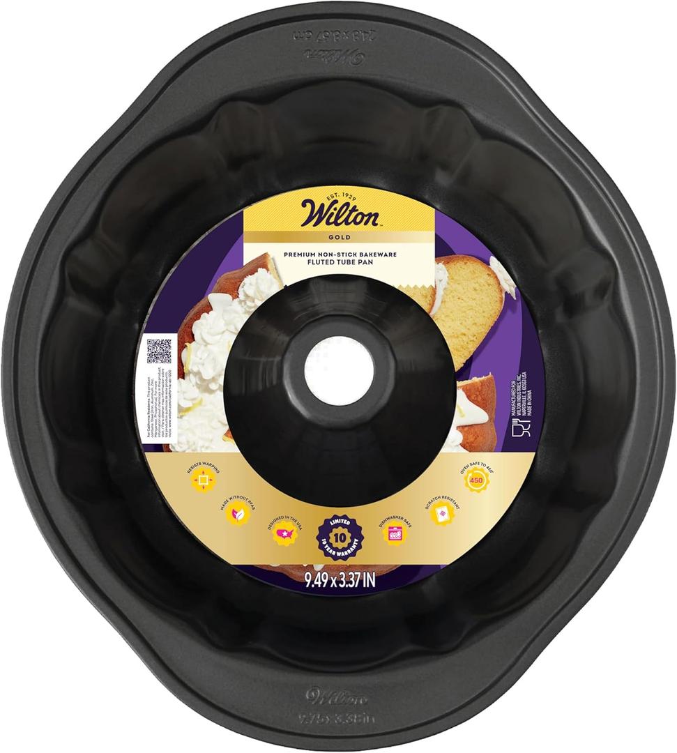 Wilton Perfect Results Premium Non-Stick 9.51-Inch Fluted Tube Pan (Single pack)