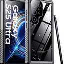 Temdan Designed for Samsung Galaxy S25 Ultra Case Waterproof, Built-in Lens & Screen Protector Military Grade Shockproof Dropproof IP68 Underwater Full Body Phone Case for Galaxy S25 Ultra 6.9"-Black