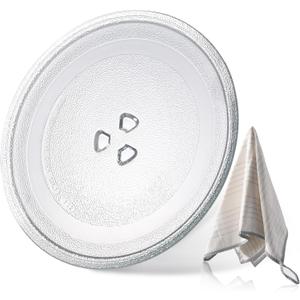 9.6" / 24.5cm Microwave Plate Replacement - Microwave Glass Turntable for Fits Virtually All Small Microwaves - Microwave Glass Plate Dishwasher Safe