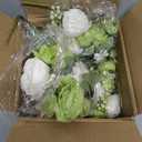 Luyue 8 Packs Peonies Artificial Flowers Faux Peony Bouquet Fake Peonies Flower for Vase Silk Peony Floral Arrangements for Table Centerpiece Wedding Decoration Indoor Home Decor
