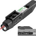 TOUGHSOUL Tactical Flashlight Green Red Laser Sight Combo, 1450 Lumen Picatinny Rail MLOK Mounted Rechargeable Rifle Flashlight (Red Laser)