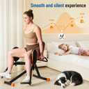 HXD-ERGO Hip Abductor Machine for Home Gym, 6-Level Glute Machine & Thigh Workout Equipment, Booty Builder with Plush Padding, Compact Leg Exercise Euipment for Women & Men