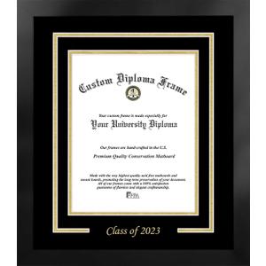 Campus Images Class of 2024 Single Mat 8.5w x 11h Gold Embossed Diploma Frame