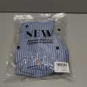 Vrtige Women's Button Down V Neck Short Sleeve Nightgown Pajamas Azure Small