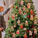 3 x Christmas Tree Ornaments Gingerbread Man Hanging Ornaments for Christmas Tree Wooden Christmas Hanging Ornaments Cute Cartoon Indoor Decor Supplies Cartoon Themed for Christmas Decorations Decor 12PCS