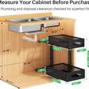 Under Sink Organizer, 2 Tier Pull out Cabinet Organizer Baskets with Mesh Sliding Drawers, Slide out Storage Shelf for Home, Kitchen, Bathroom, Pantry, Office Cabinet, Countertop(1 Pack)