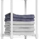 M MZG 480 lbs Storage Shelves 4 Tier Shelving Units for Storage, Wire Shelving Unit for Closet, Adjustable Shelves for Bathroom Steel Organizer Wire Rack, White 11.8" D x 11.8" W x 47.3" H