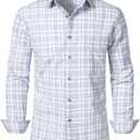 JEMITOP Men's Transitional Weather Slim Fit Long Sleeve Button Down Shirt Business Casual Dress Shirts with Pocket, Size S