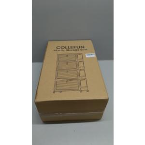 4 Tier Plastic Storage Bins with Lid 24QT, Stackable Storage Containers with Wheels, Folding Storage Boxes, Collapsible Storage Bins, Closet Organizers and Storage for Living Room,Office,Dorm (White)