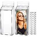Amyhill 2 PCS Outdoor Brochure Holders 12 x 4.5 x 2.24 inches Waterproof Acrylic Envelope Holder Wall Mount Brochure Box with Lid, Clear Pamphlet Advertising Display Box for Store(Clear)
