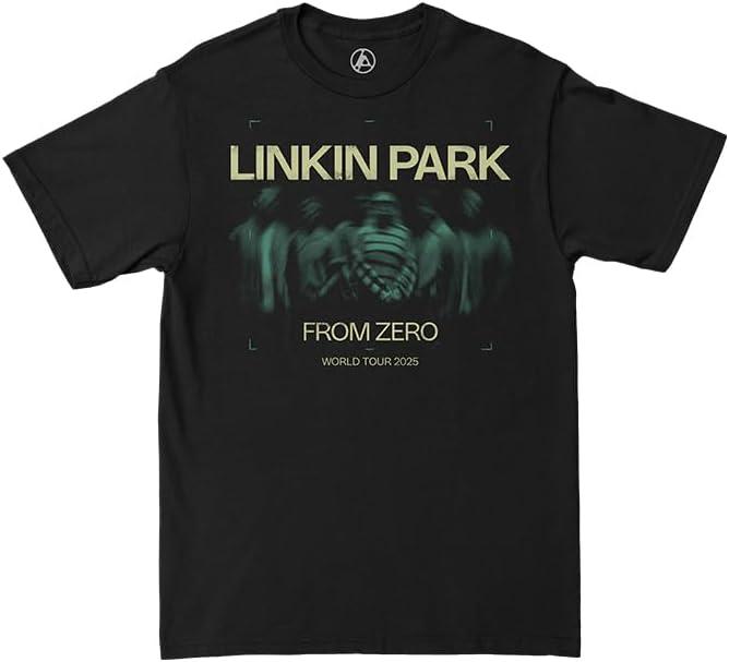 Linkin Park Unisex Adult Official Merch Linkin Park from Zero Blurry Portrait Tour Tee (Black, XXL)