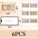 3 x 6 Pcs Travel Jewelry Bags for Women Girl, Velvet Jewelry Pouch, Small Clear Jewelry Bag, Zippered Jewelry Organizer, Luxury Jewelry Gift Bags (Beige)