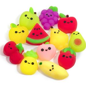 Mr. Pen- Fruit Squishy Toys, 12 Pack, Washable Twistable Stretchy Squishies, Soft Stress Relief Sensory Toys for Squeezing, Kids Gifts, Party Favors & Classroom Rewards, Easter Egg Fillers